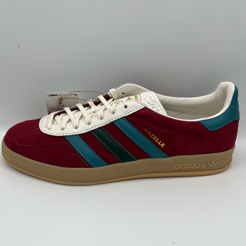 Adidas Gazelle Collegiate ‘Burgundy Green’ Men’s Sneakers [IG4996]